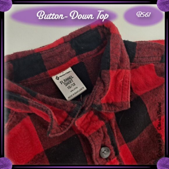 Black and Red Plaid Button-Down Long-Sleeve Shirt - Picture 4 of 4